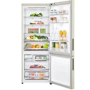 Холодильник с морозильником LG GC-B569PECM бежевый