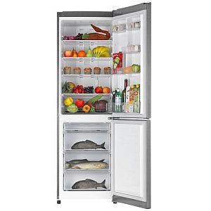 Холодильник с морозильником LG GA-B419SLUL серебристый