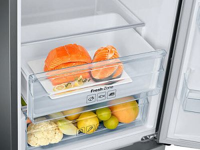 Холодильник с морозильником Samsung RB37P5491SA серебристый