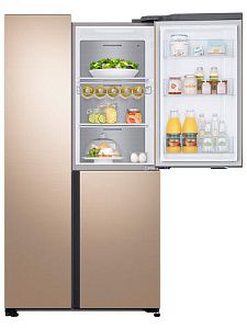 Холодильник многодверный Samsung RS63R5571F8/WT бежевый