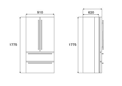 Холодильник Bertazzoni REF904FFNXTC