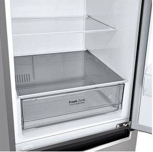 Холодильник с морозильником LG GA-B509MAWL серебристый