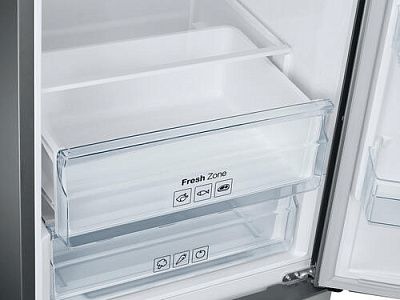 Холодильник с морозильником Samsung RB37A5200SA/WT серебристый