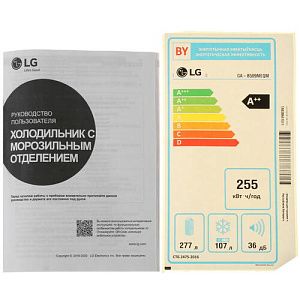 Холодильник с морозильником LG GA-B509MEQM бежевый