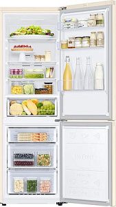 Холодильник с морозильником Samsung RB34T670FEL/WT бежевый