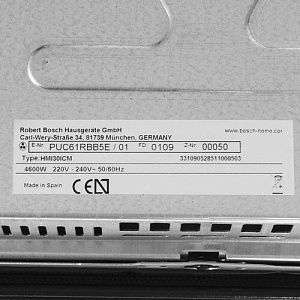 Индукционная варочная поверхность Bosch PUC61RBB5E