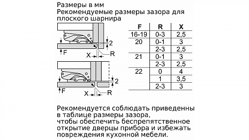 Встраиваемый холодильник с нижней морозильной камерой BOSCH KIF86HD20R