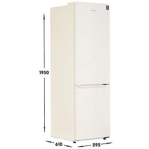 Холодильник с морозильником Samsung RB36T604FEL/WT бежевый