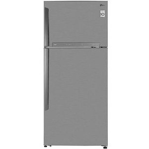 Холодильник с морозильником LG GN-H702HMHZ серебристый