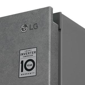 Холодильник с морозильником LG GA-B509MCUM серый