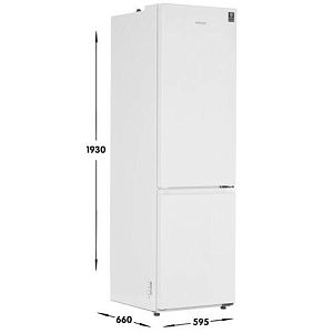Холодильник с морозильником Samsung RB36T604FWW/WT белый