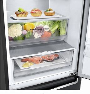 Холодильник с морозильником LG GW-B509SBNM черный