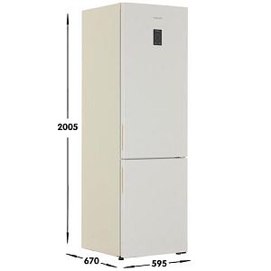 Холодильник с морозильником Samsung RB37A52N0EL бежевый