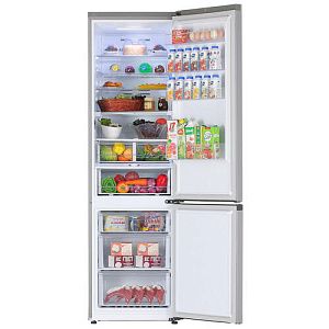 Холодильник с морозильником Samsung RB38T676FSA/WT серебристый