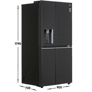 Холодильник Side by Side LG GC-L257CBEC черный