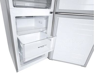Холодильник с морозильником LG GA-B509MAWL серебристый