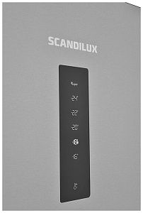 Морозильник SCANDILUX FN711E12X, серебристый