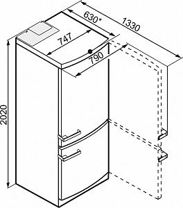 Отдельностоящая холодильно-морозильная комбинация Miele KFN16947D ED/CS