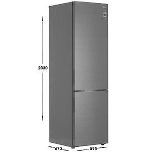 Холодильник с морозильником LG GA-B509CLCL серебристый