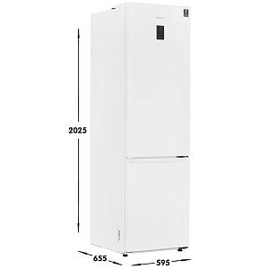 Холодильник с морозильником Samsung RB38T676FWW/WT белый