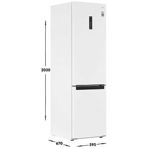 Холодильник с морозильником LG GA-B509LQYL белый