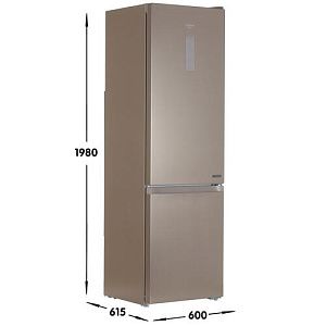 Холодильник с морозильником Hotpoint-Ariston HTR 9202I BZ O3 бронзовый