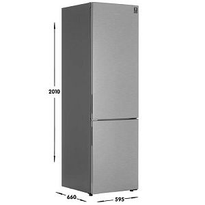 Холодильник с морозильником Samsung RB37A5000SA/WT серебристый