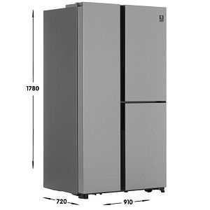 Холодильник многодверный Samsung RH62A50F1SL/WT серебристый