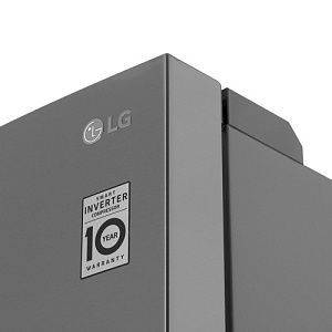 Холодильник с морозильником LG GC-B569PMCM серебристый