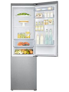 Холодильник с морозильником Samsung RB37A5200SA/WT серебристый