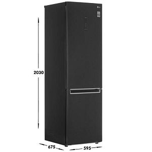 Холодильник с морозильником LG GA-B509MBUM черный