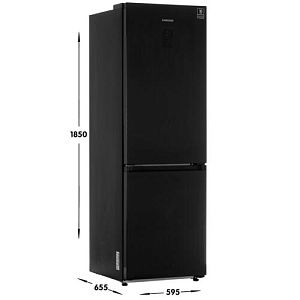 Холодильник с морозильником Samsung RB34T670FBN/WT черный