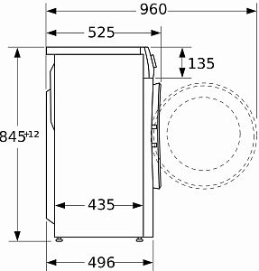 Узкая стиральная машина BOSCH WLW24M4HOE