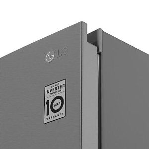 Холодильник с морозильником LG GA-B509CAQM серебристый