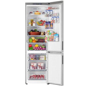 Холодильник с морозильником Samsung RB37A5000SA/WT серебристый