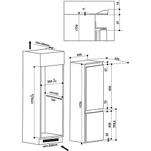 Встраиваемый холодильник Hotpoint-Ariston BCB 70301 AA (RU)