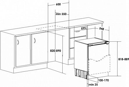 Встраиваемый морозильник Schaub Lorenz SLFE107W0M