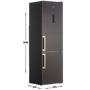 Холодильник с морозильником Whirlpool WTNF 923 BX черный