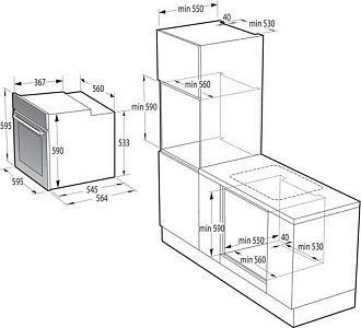 Электрический духовой шкаф Gorenje BPS6747A06BG черный