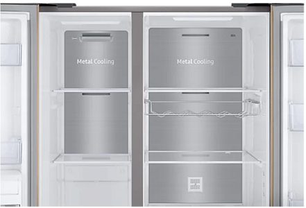 Холодильник многодверный Samsung RS63R5571F8/WT бежевый