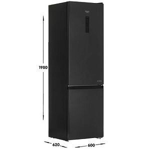 Холодильник с морозильником Hotpoint-Ariston HTR 8202I BX O3 черный