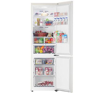 Холодильник с морозильником Samsung RB36T604FEL/WT бежевый