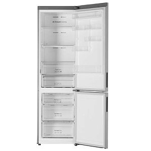Холодильник с морозильником Samsung RB37A5470SA/WT серебристый