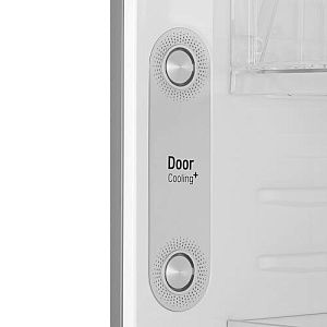 Холодильник с морозильником LG GN-H702HMHZ серебристый