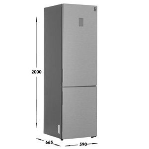 Холодильник с морозильником Samsung RB37A5470SA/WT серебристый