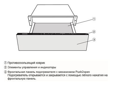Встраиваемый подогреватель Miele ESW 7010 BRWS