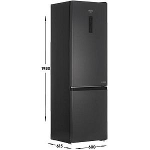 Холодильник с морозильником Hotpoint-Ariston HTR 9202I BX O3 черный
