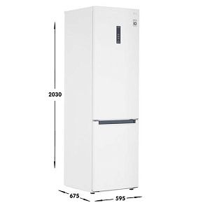 Холодильник с морозильником LG GA-B509MVQM белый