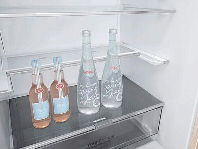 Холодильник с морозильником LG GC-B569PECM бежевый