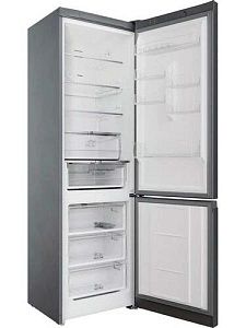 Холодильник с морозильником Hotpoint-Ariston HTW 8202I MX серебристый
